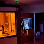 The large-format SLA 750 3D printer in operation at the Prototype Projects facility in the UK.